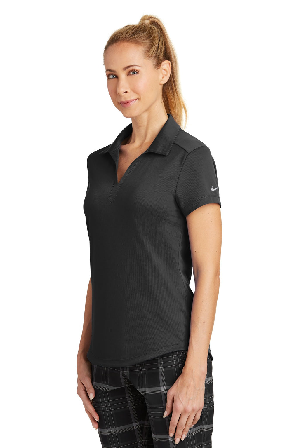 Nike Women's Dri-FIT Legacy Polo. 838957 - Black - three_q
