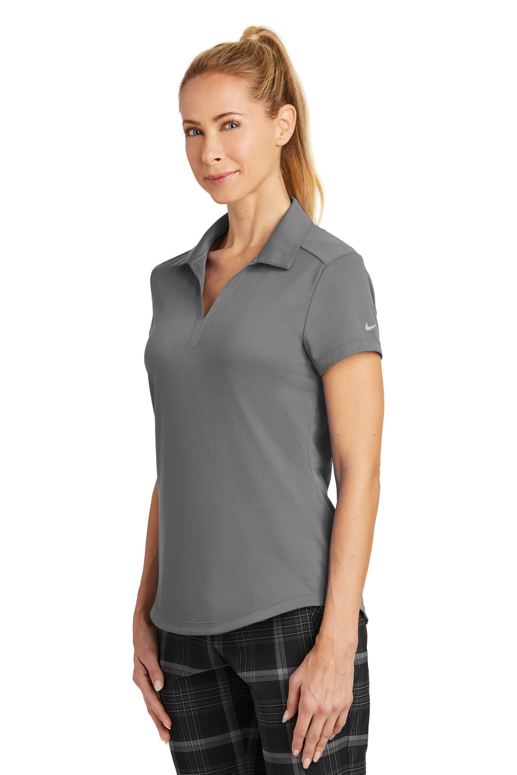 Nike Women's Dri-FIT Legacy Polo. 838957 - Dark Grey - three_q