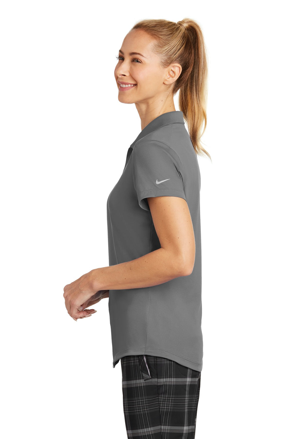 Nike Women's Dri-FIT Legacy Polo. 838957 - Dark Grey - side