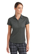 DISCONTINUED Nike Women's Dri-FIT Crosshatch Polo. 838961 - Anthracite/ Black - front