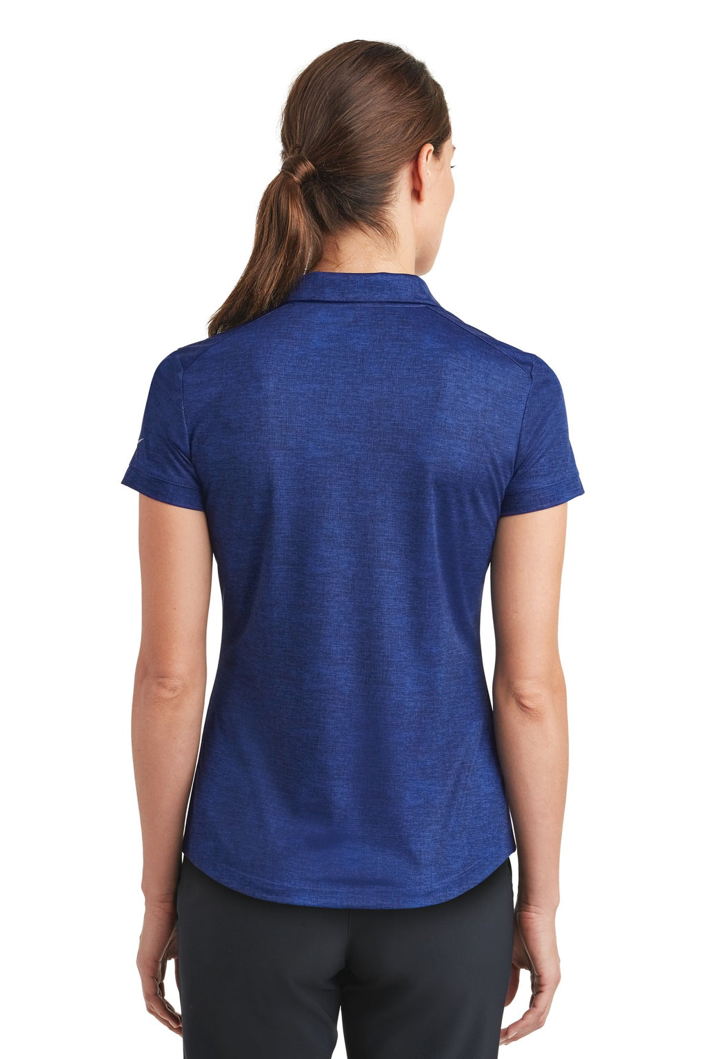 DISCONTINUED Nike Women's Dri-FIT Crosshatch Polo. 838961 - Old Royal/ Marine - back