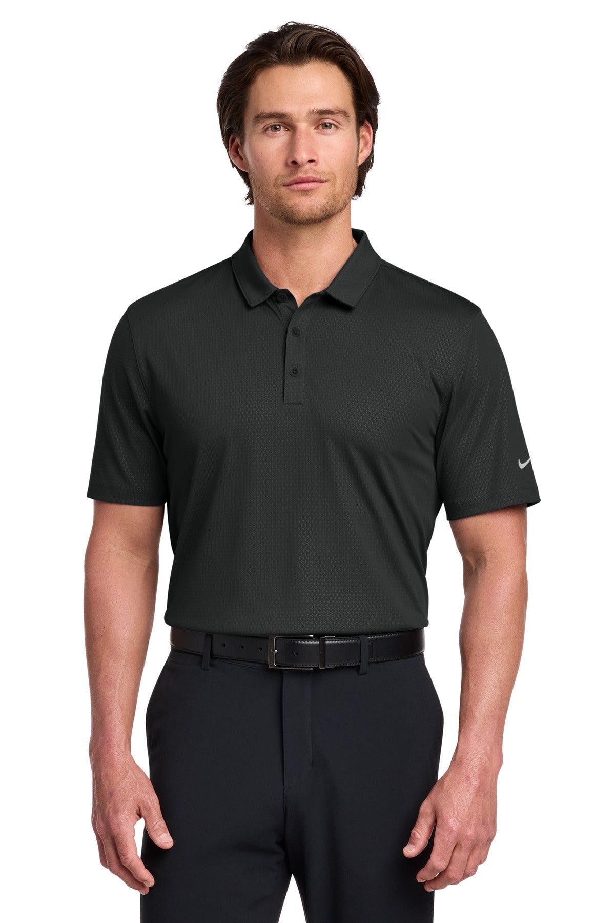 Nike Dri-FIT Embossed Tri-Blade Polo. 838964 - Black - front