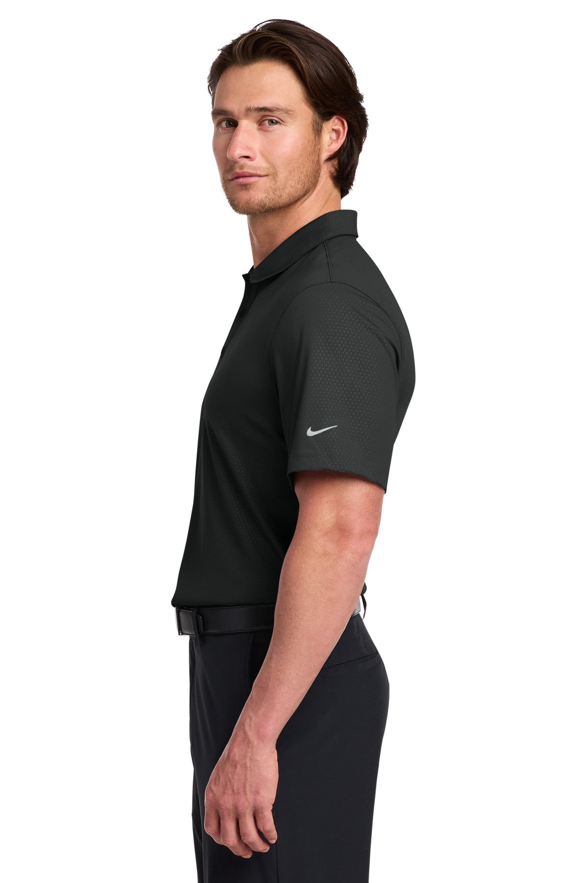 Nike Dri-FIT Embossed Tri-Blade Polo. 838964 - Black - side