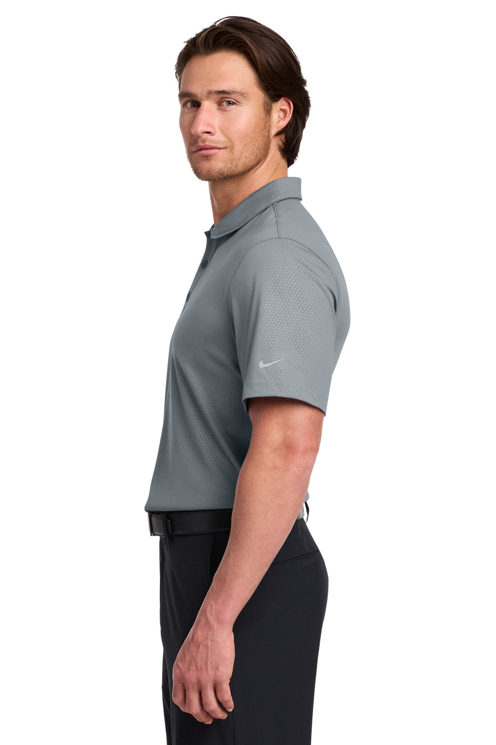 Nike Dri-FIT Embossed Tri-Blade Polo. 838964 - Cool Grey - side
