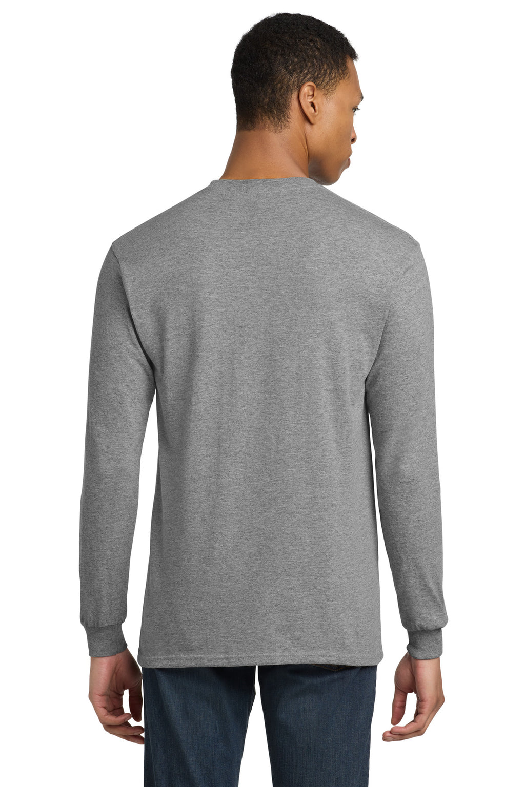 Gildan - DryBlend 50 Cotton/50 Poly Long Sleeve T-Shirt. 8400 - Graphite Heather - back