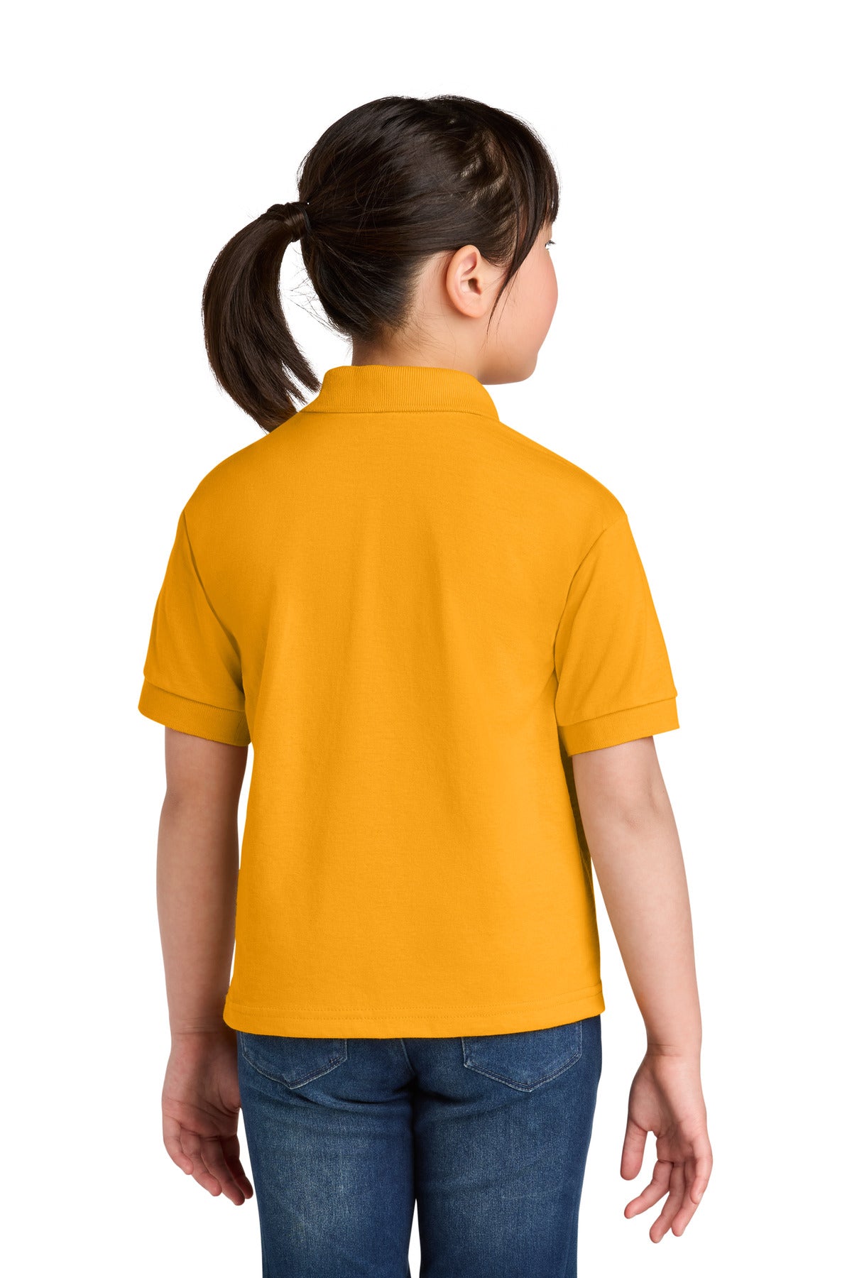 Gildan Youth DryBlend 6-Ounce Jersey Knit Sport Shirt. 8800B - Gold - back