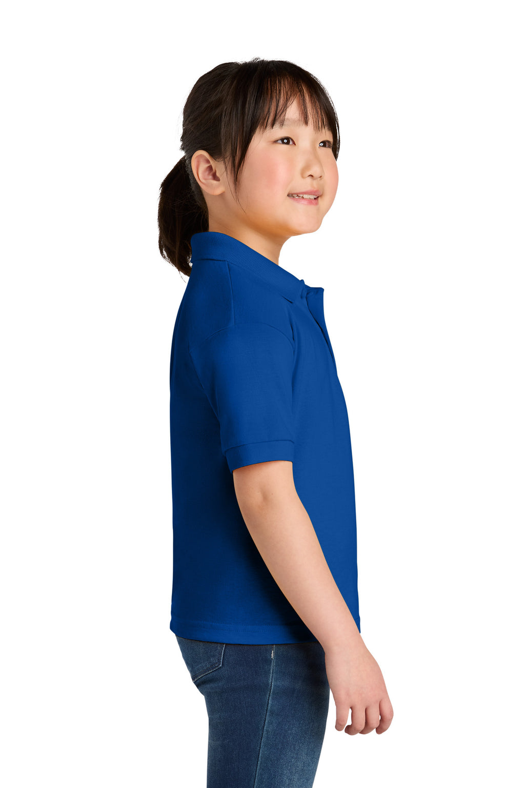 Gildan Youth DryBlend 6-Ounce Jersey Knit Sport Shirt. 8800B - Royal - side
