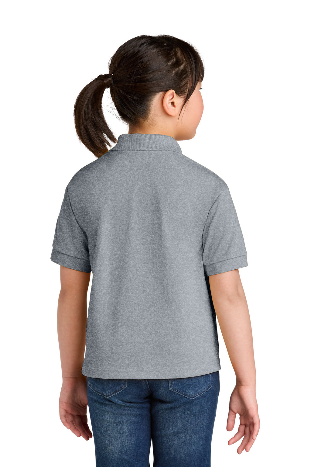 Gildan Youth DryBlend 6-Ounce Jersey Knit Sport Shirt. 8800B - Sport Grey - back