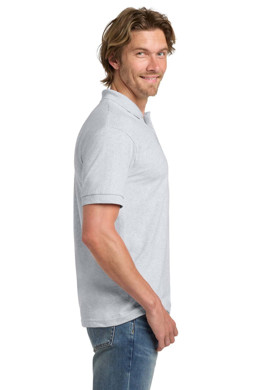 Gildan - DryBlend 6-Ounce Jersey Knit Sport Shirt. 8800 - Ash - side