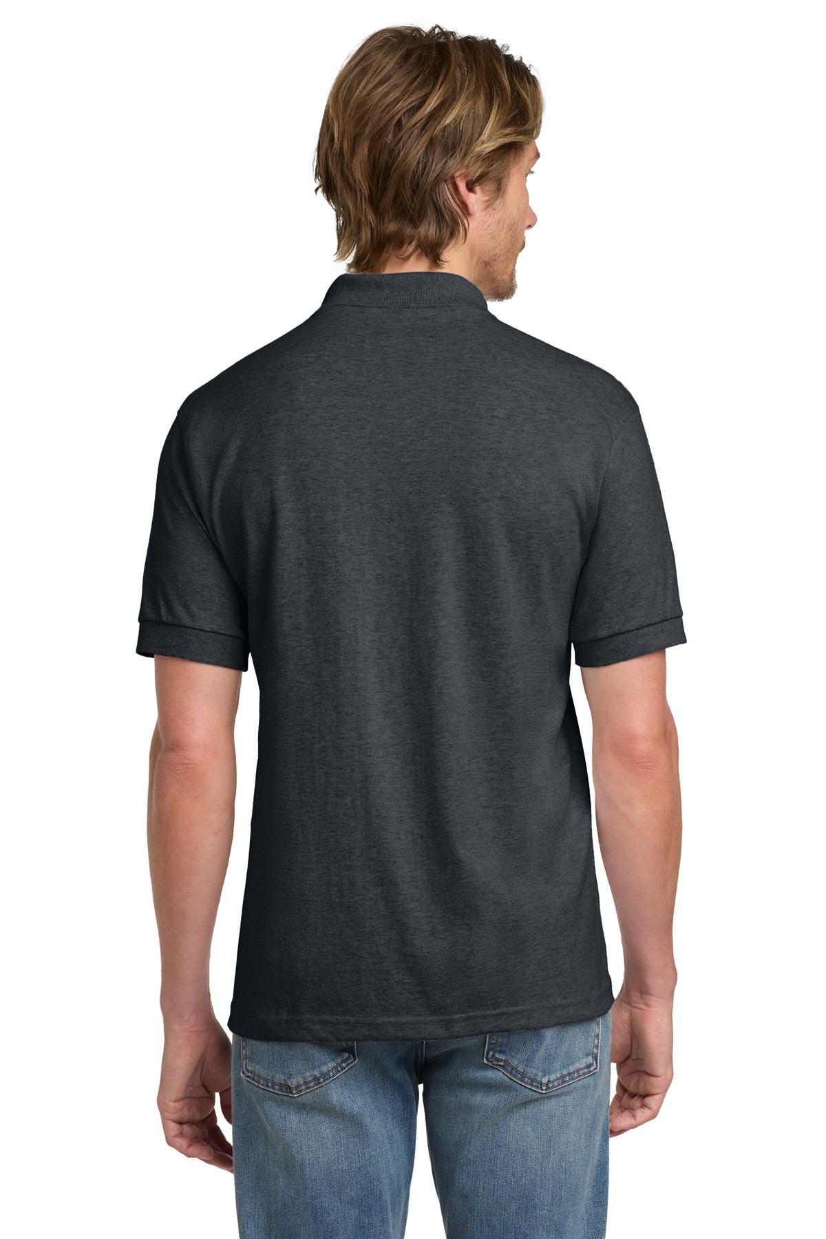 Gildan - DryBlend 6-Ounce Jersey Knit Sport Shirt. 8800 - Dark Heather - back
