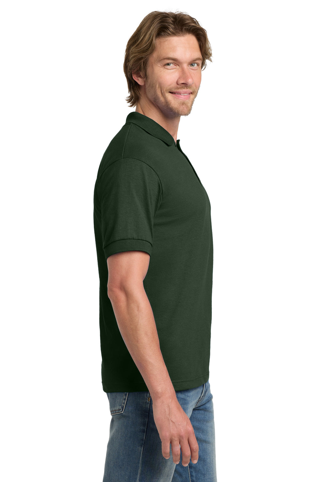 Gildan - DryBlend 6-Ounce Jersey Knit Sport Shirt. 8800 - Forest Green - side