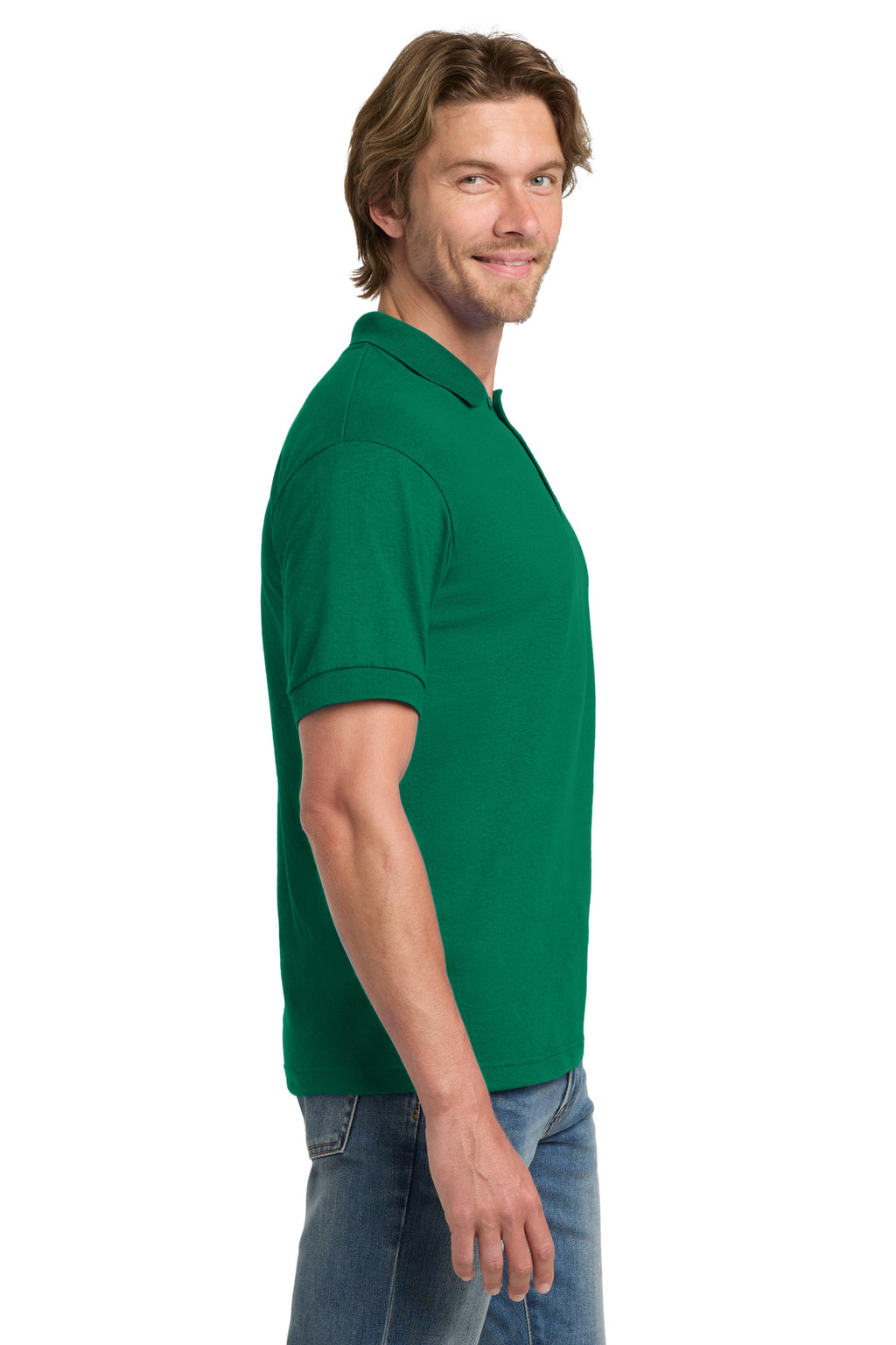 Gildan - DryBlend 6-Ounce Jersey Knit Sport Shirt. 8800 - Kelly Green - side
