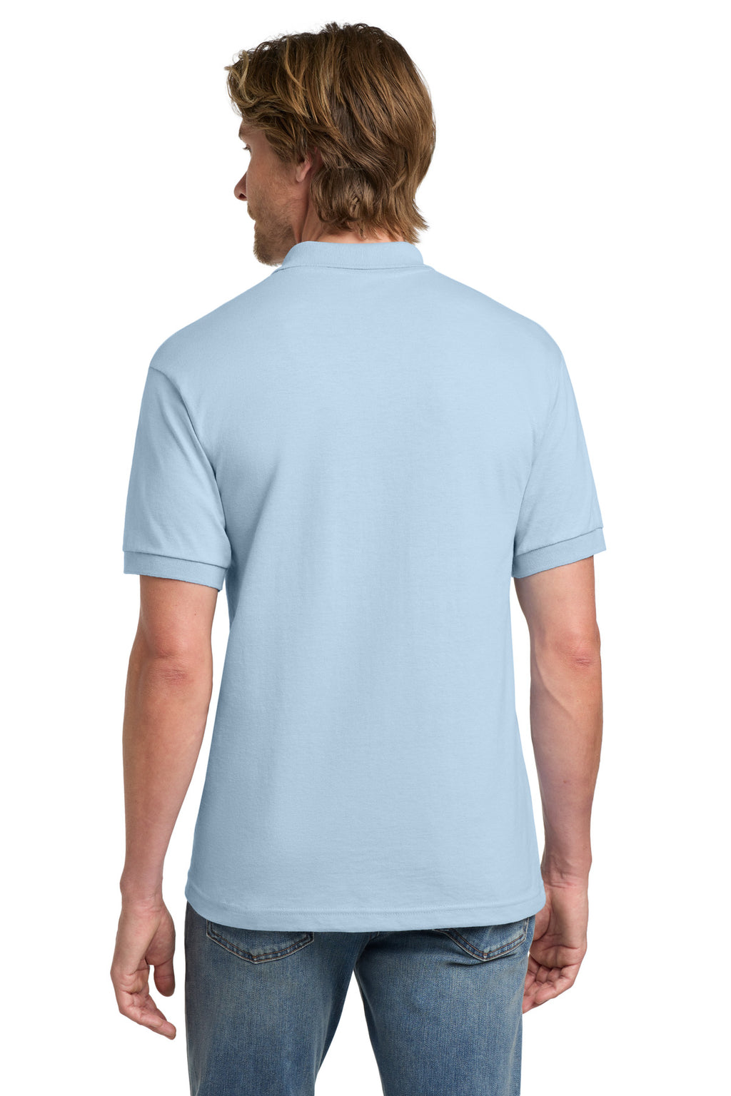 Gildan - DryBlend 6-Ounce Jersey Knit Sport Shirt. 8800 - Light Blue - back
