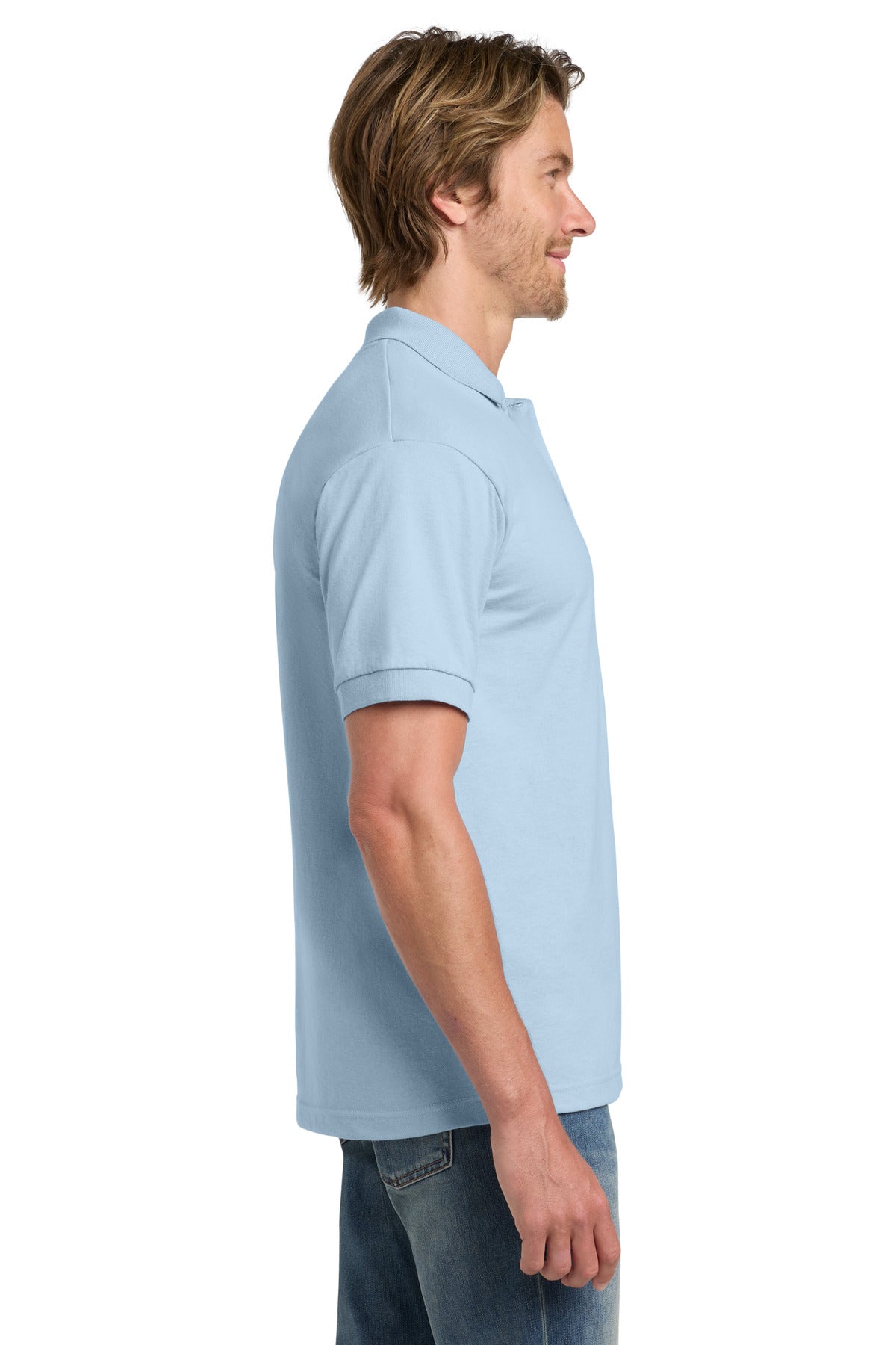 Gildan - DryBlend 6-Ounce Jersey Knit Sport Shirt. 8800 - Light Blue - side