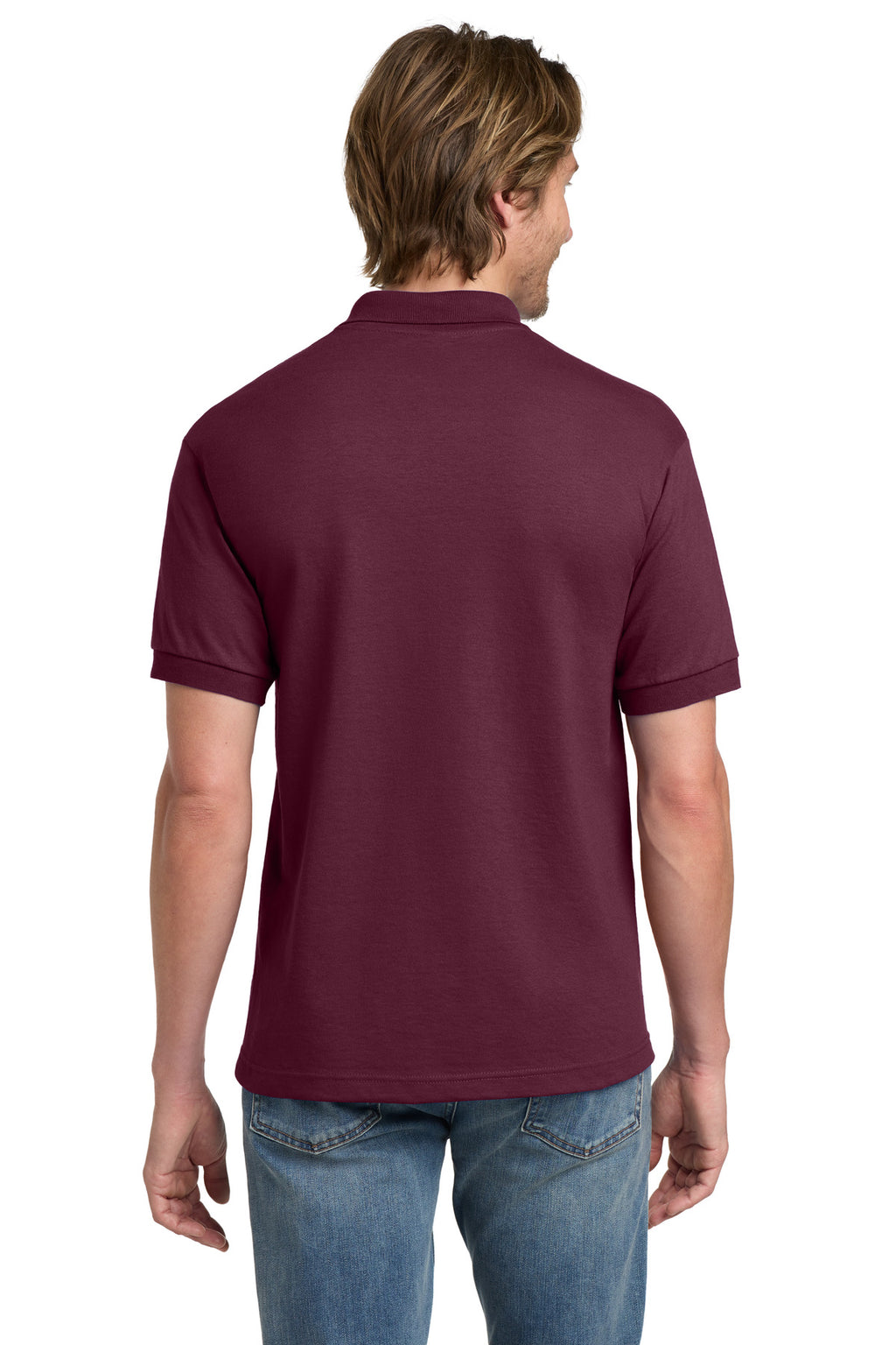 Gildan - DryBlend 6-Ounce Jersey Knit Sport Shirt. 8800 - Maroon - back