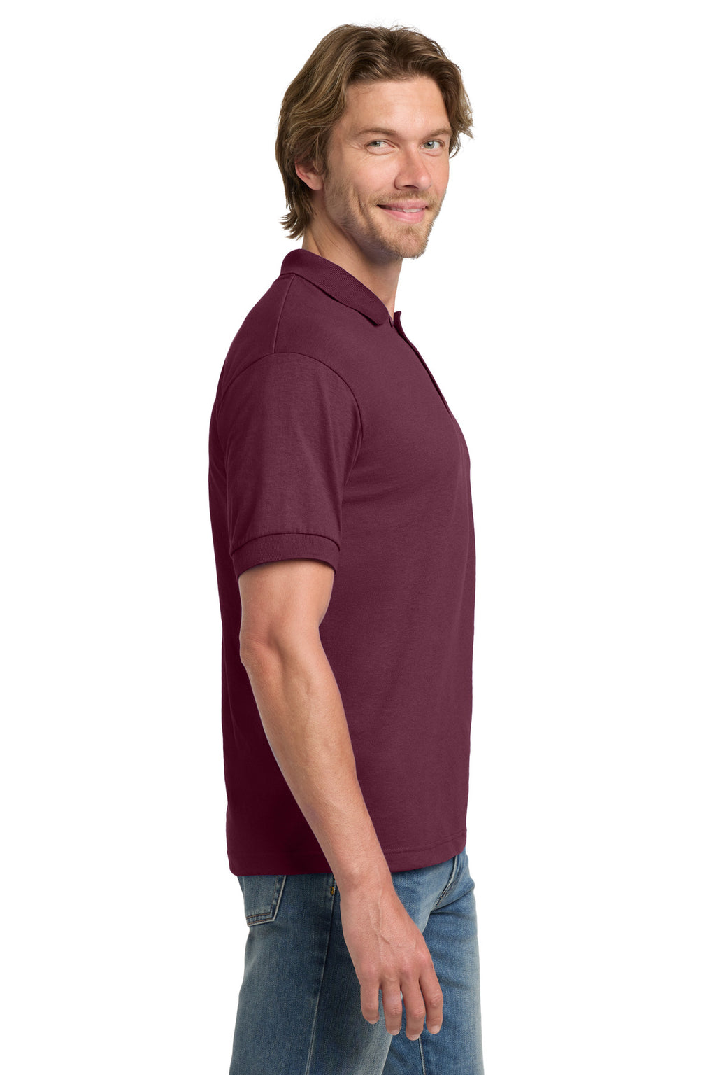 Gildan - DryBlend 6-Ounce Jersey Knit Sport Shirt. 8800 - Maroon - side