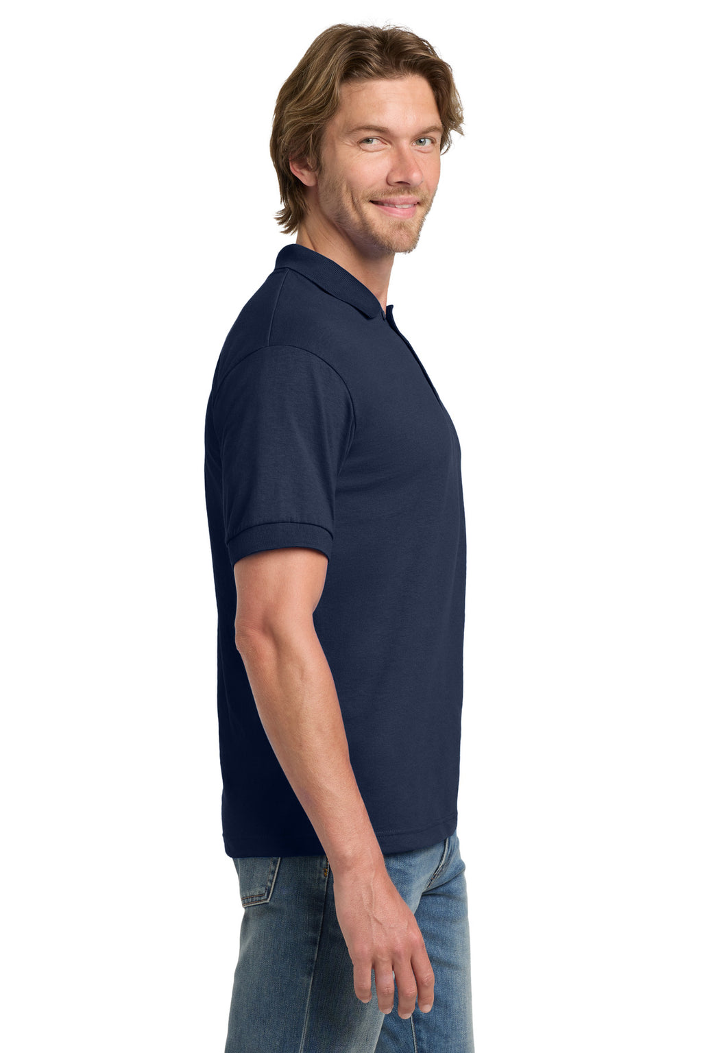 Gildan - DryBlend 6-Ounce Jersey Knit Sport Shirt. 8800 - Navy - side