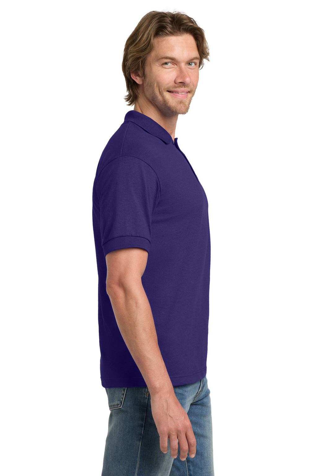Gildan - DryBlend 6-Ounce Jersey Knit Sport Shirt. 8800 - Purple - side