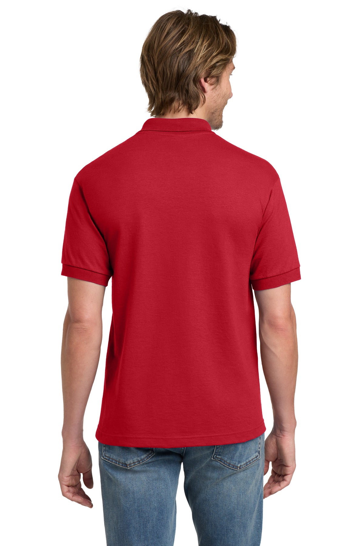 Gildan - DryBlend 6-Ounce Jersey Knit Sport Shirt. 8800 - Red - back