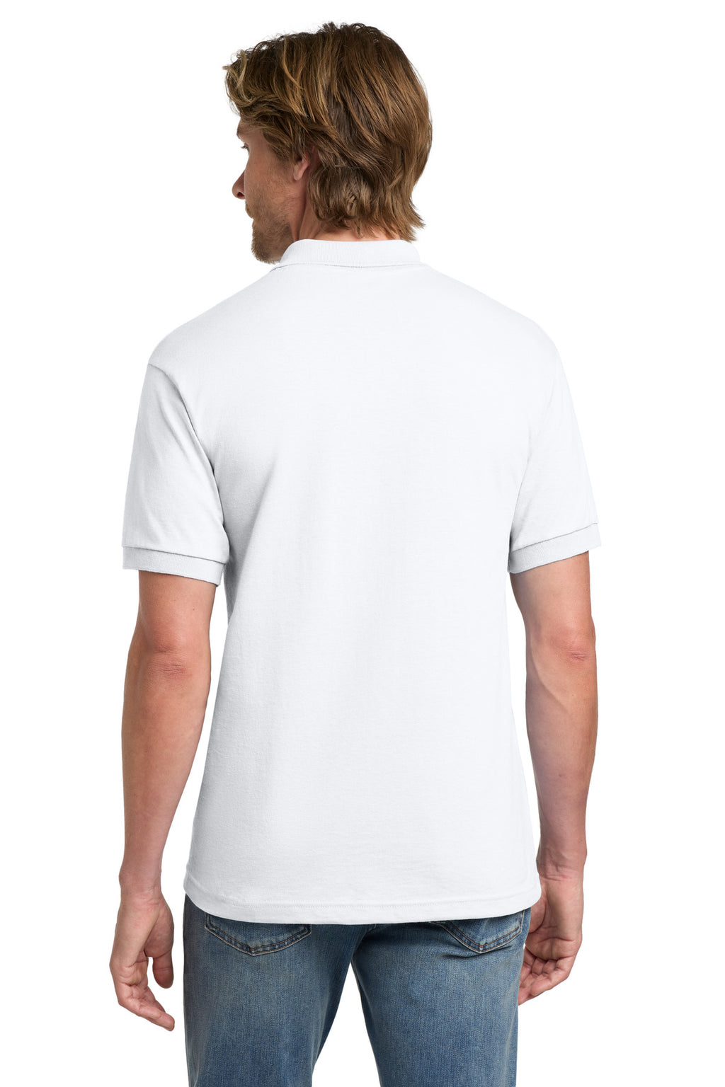 Gildan - DryBlend 6-Ounce Jersey Knit Sport Shirt. 8800 - White - back