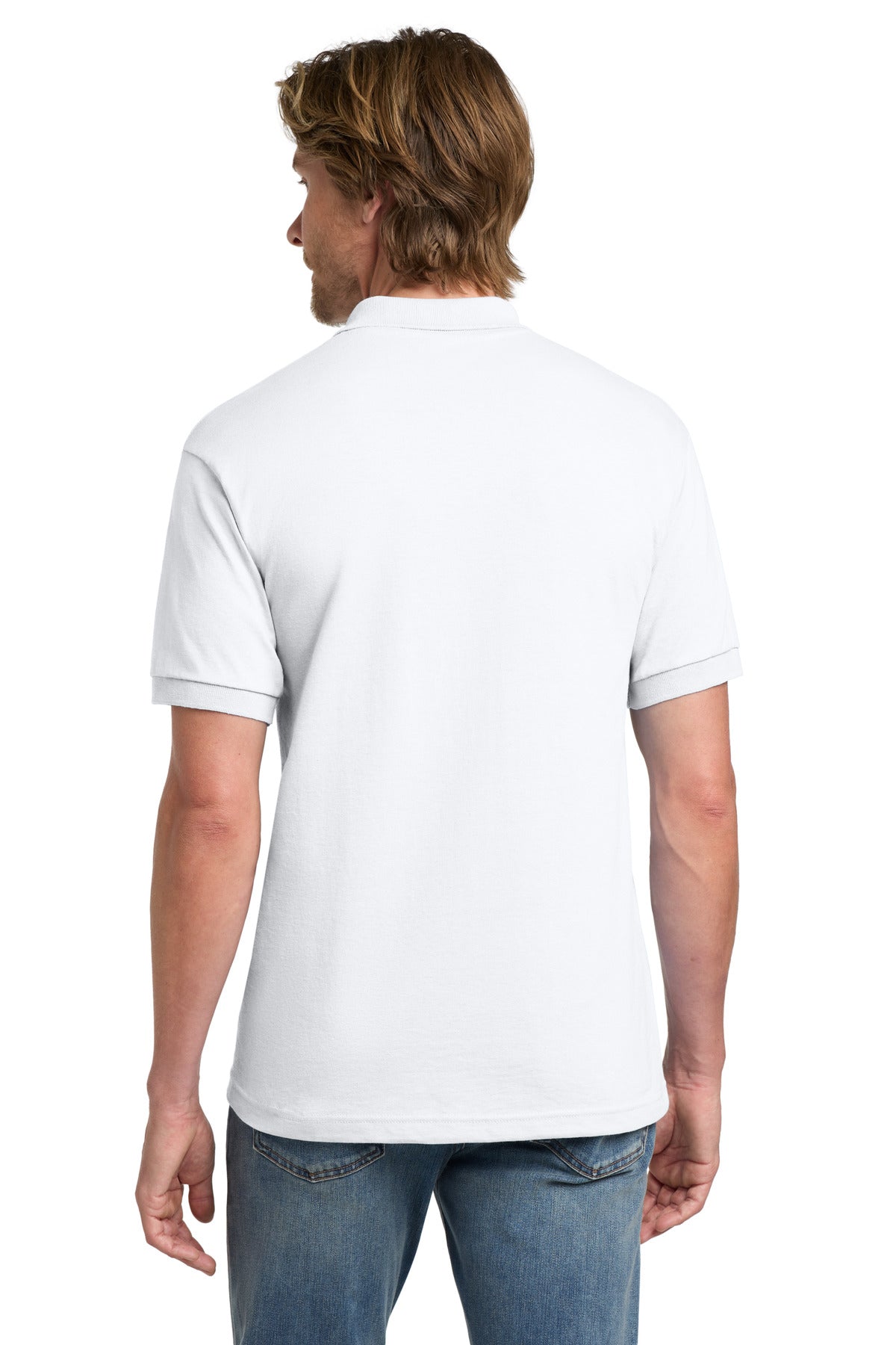 Gildan - DryBlend 6-Ounce Jersey Knit Sport Shirt. 8800 - White - back
