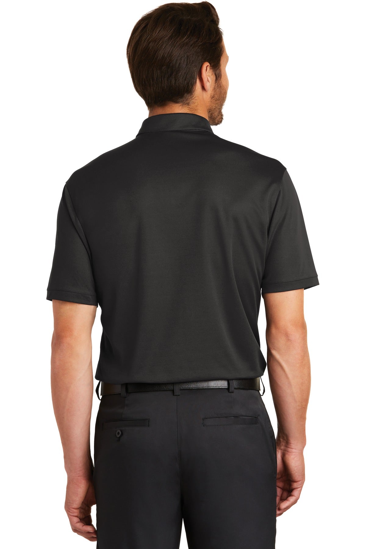 DISCONTINUED Nike Dri-FIT Colorblock Micro Pique Polo. 881655 - Black/ Anthracite - back