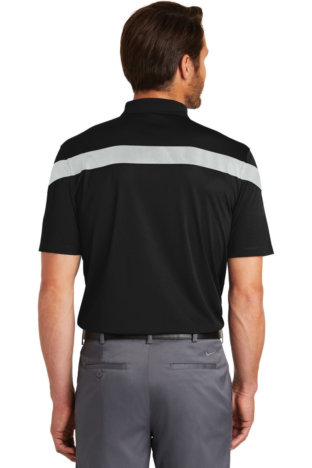 DISCONTINUED Nike Dri-FIT Commander Polo. 881657 - Black/ Wolf Grey - back