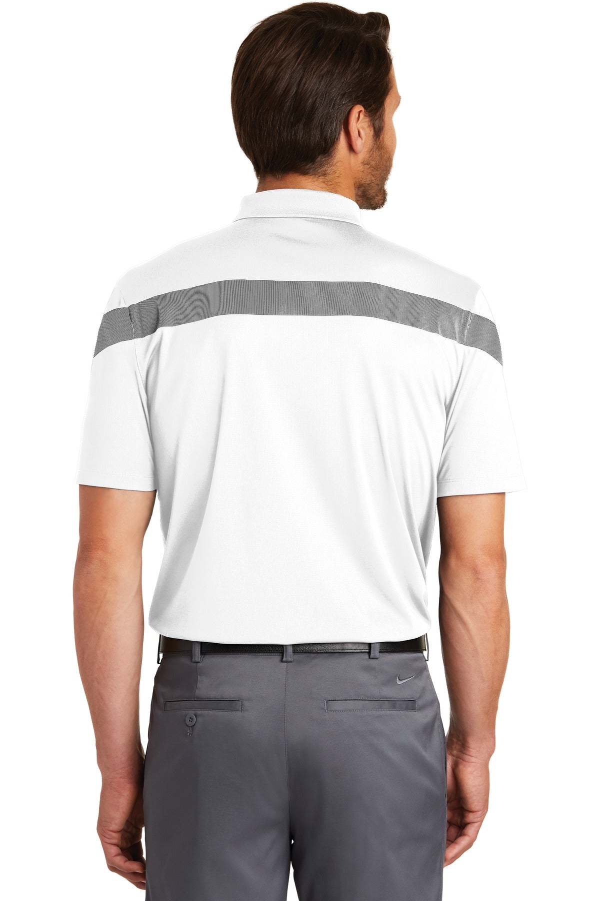 DISCONTINUED Nike Dri-FIT Commander Polo. 881657 - White/ Black - back