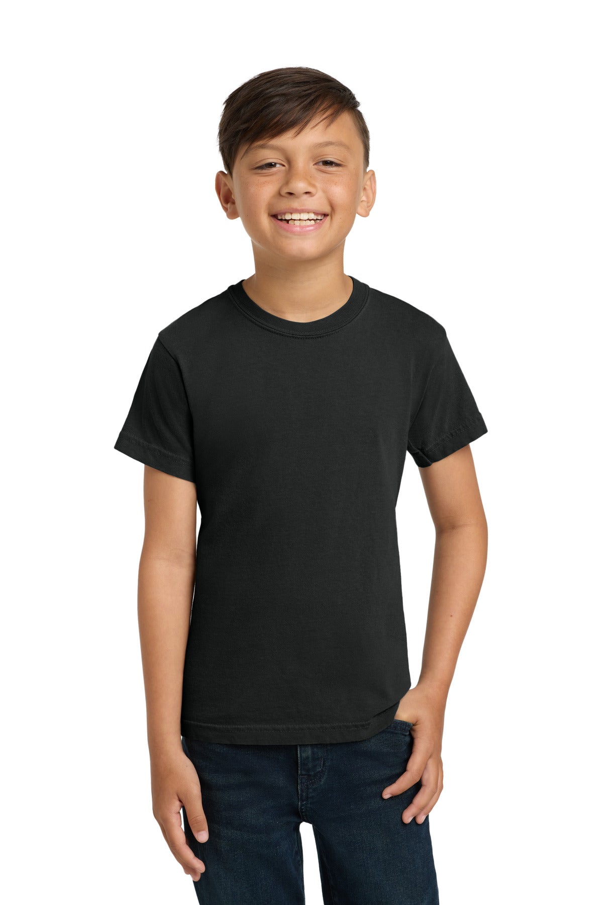 COMFORT COLORS Youth Heavyweight Ring Spun Tee. 9018 - Black - front