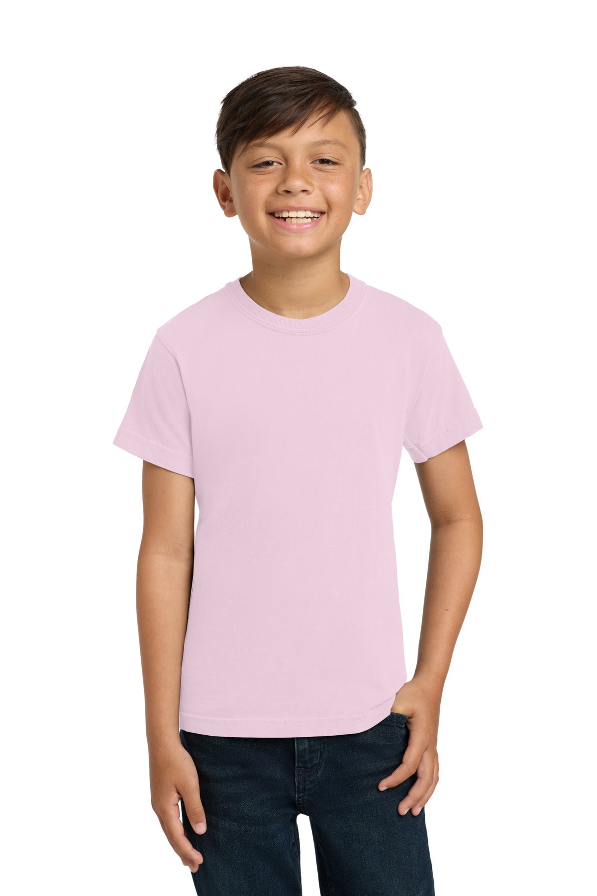 COMFORT COLORS Youth Heavyweight Ring Spun Tee. 9018 - Blossom - front