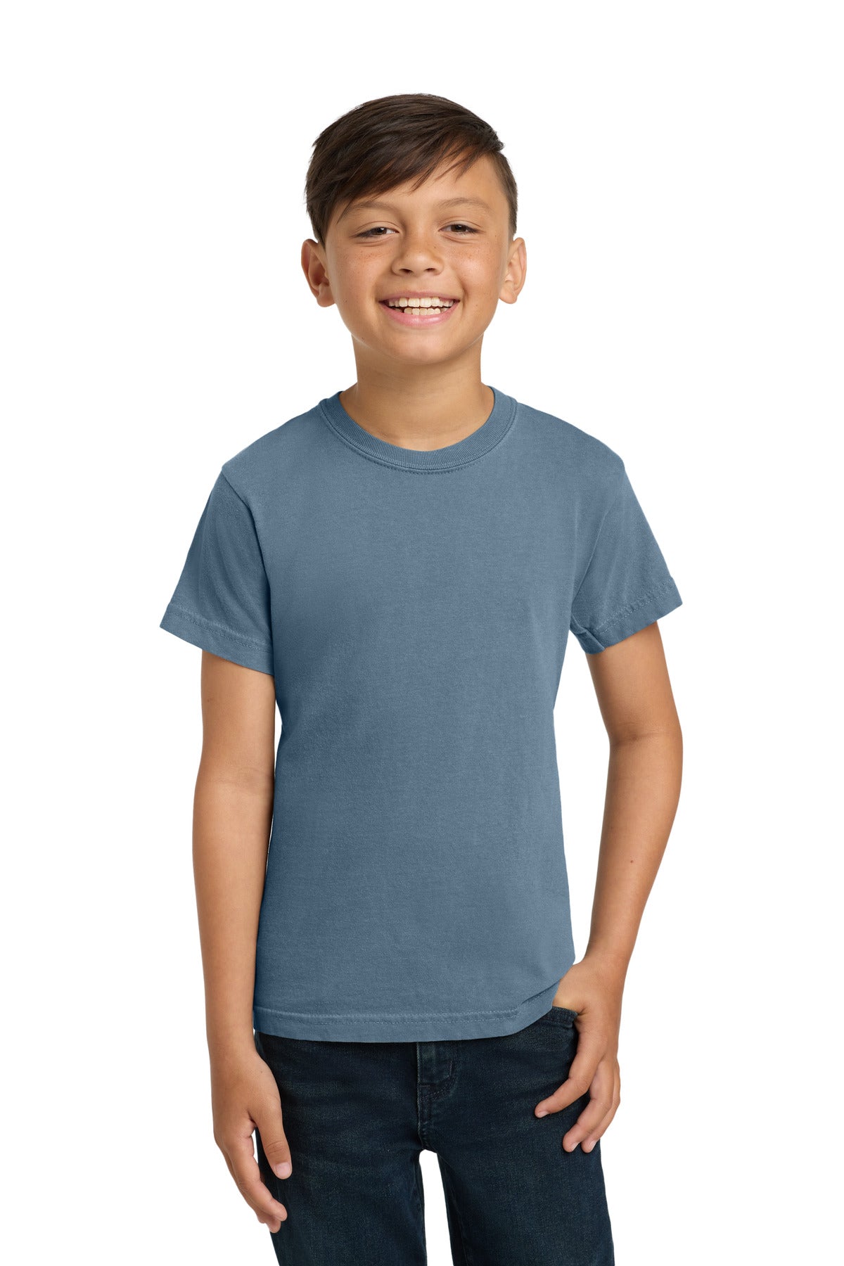 COMFORT COLORS Youth Heavyweight Ring Spun Tee. 9018 - Blue Jean - front