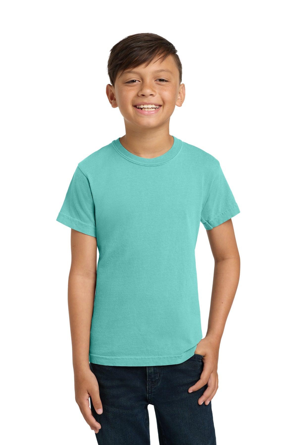 COMFORT COLORS Youth Heavyweight Ring Spun Tee. 9018 - Chalky Mint - front