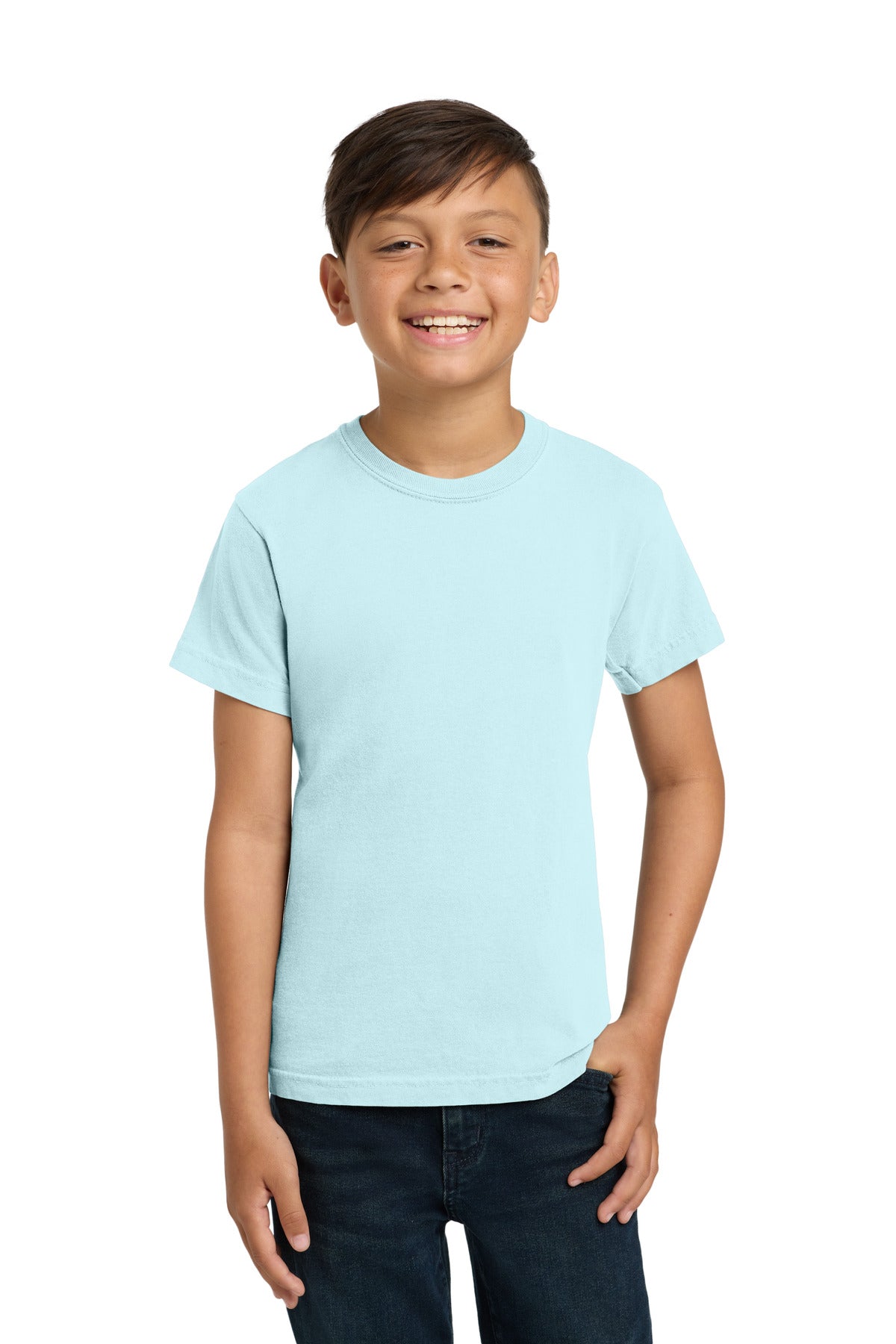 COMFORT COLORS Youth Heavyweight Ring Spun Tee. 9018 - Chambray - front