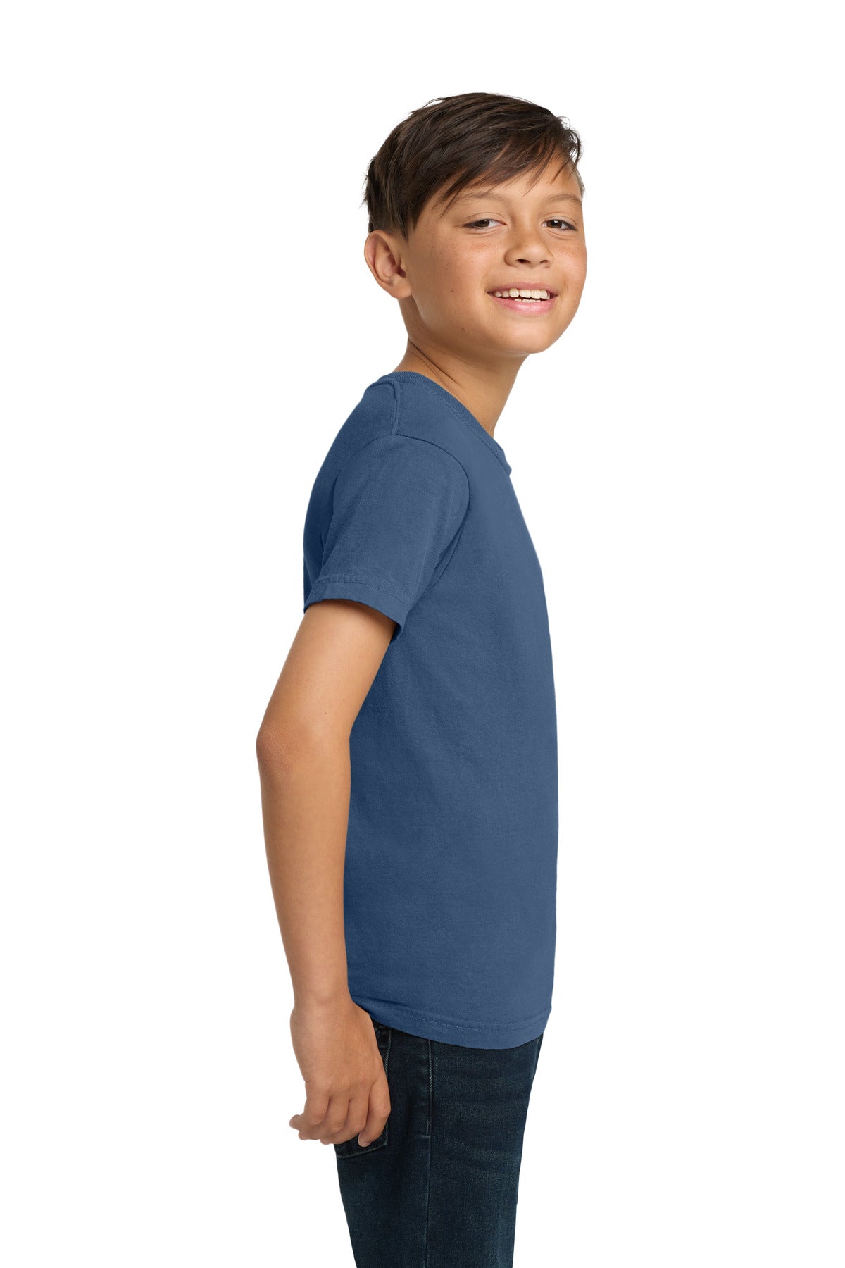 COMFORT COLORS Youth Heavyweight Ring Spun Tee. 9018 - China Blue - side