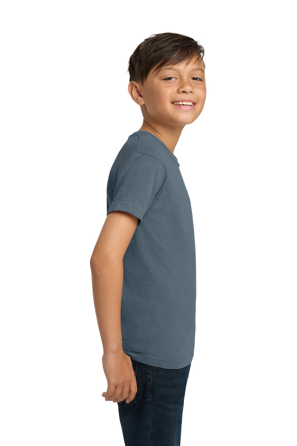 COMFORT COLORS Youth Heavyweight Ring Spun Tee. 9018 - Denim - side