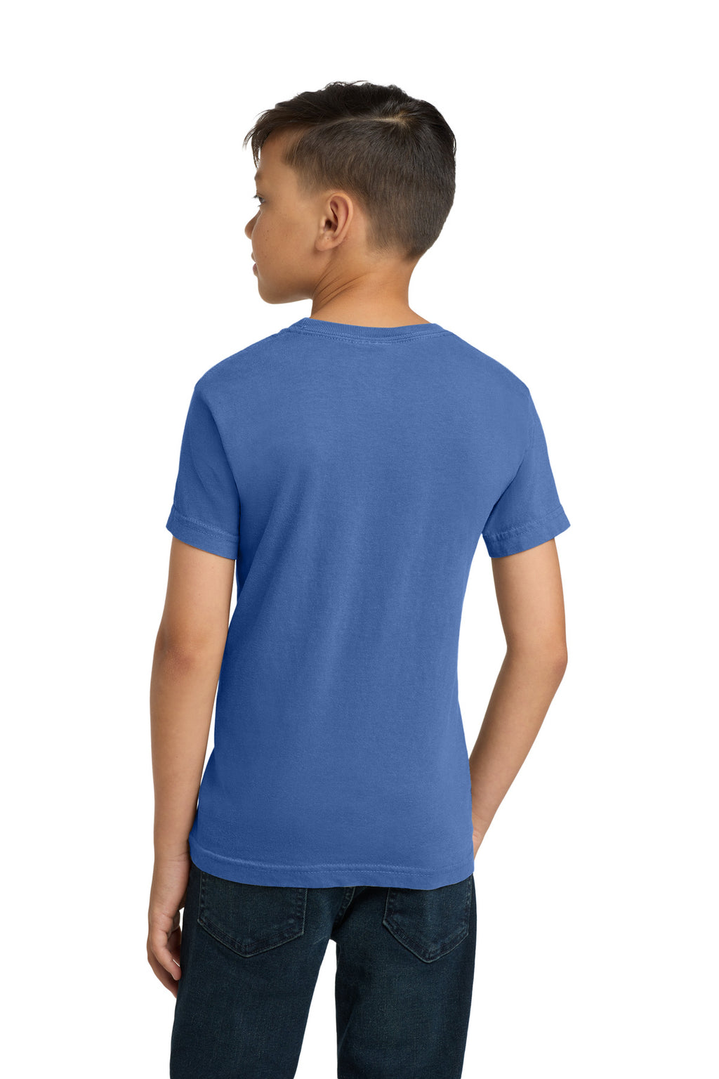 COMFORT COLORS Youth Heavyweight Ring Spun Tee. 9018 - Flo Blue - back