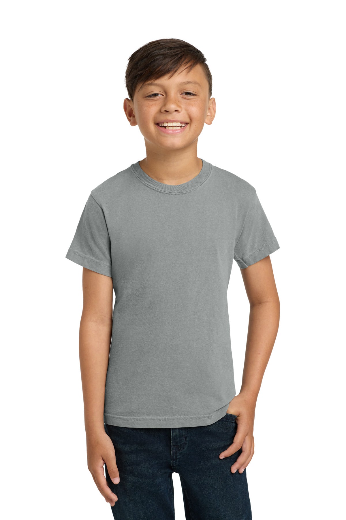 COMFORT COLORS Youth Heavyweight Ring Spun Tee. 9018 - Granite - front
