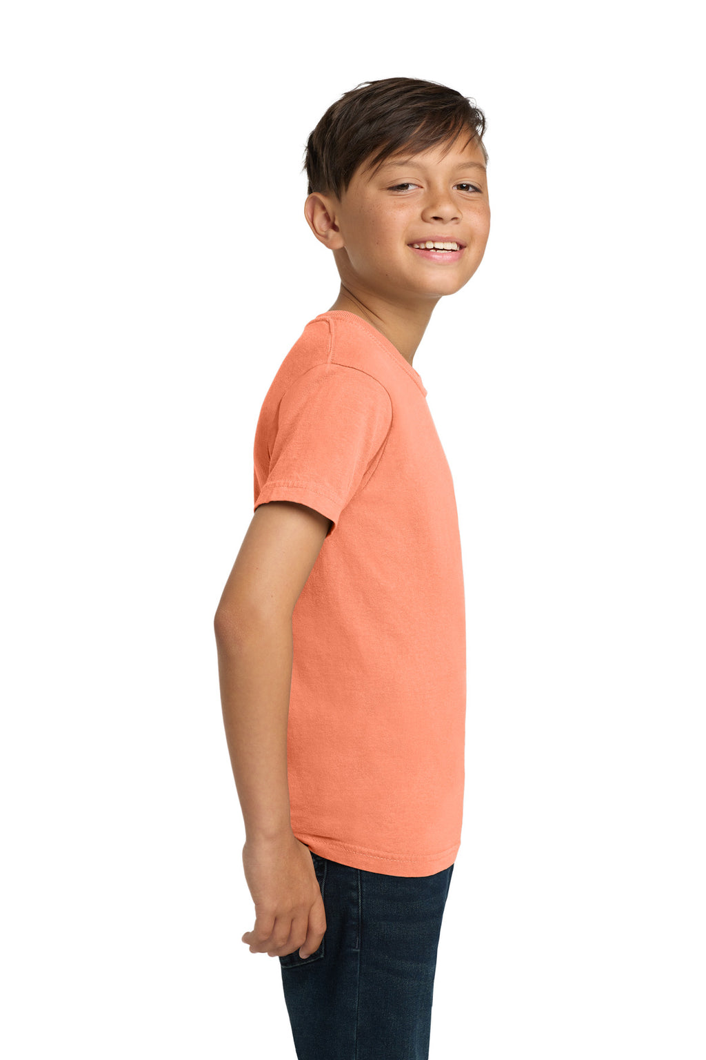 COMFORT COLORS Youth Heavyweight Ring Spun Tee. 9018 - Melon - side