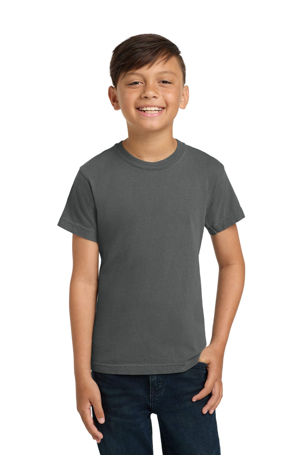 COMFORT COLORS Youth Heavyweight Ring Spun Tee. 9018 - Pepper - front