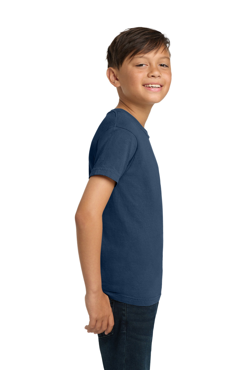 COMFORT COLORS Youth Heavyweight Ring Spun Tee. 9018 - True Navy - side