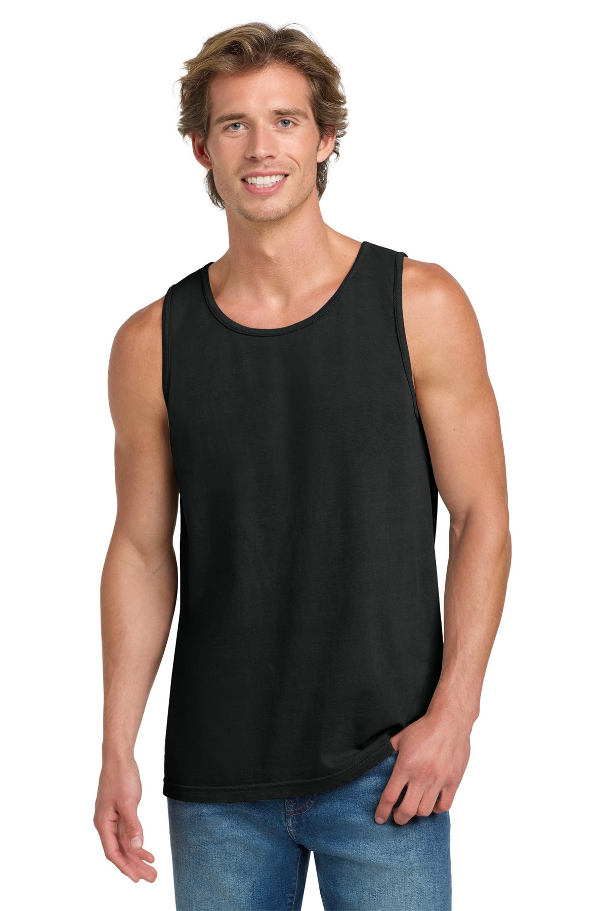 COMFORT COLORS Heavyweight Ring Spun Tank Top. 9360 - Black - front