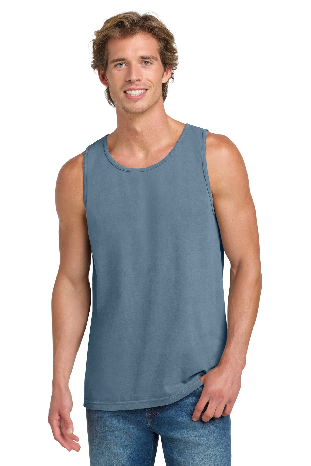 COMFORT COLORS Heavyweight Ring Spun Tank Top. 9360 - Blue Jean - front