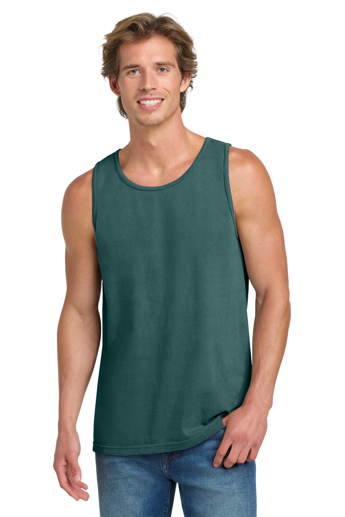 COMFORT COLORS Heavyweight Ring Spun Tank Top. 9360 - Blue Spruce - front