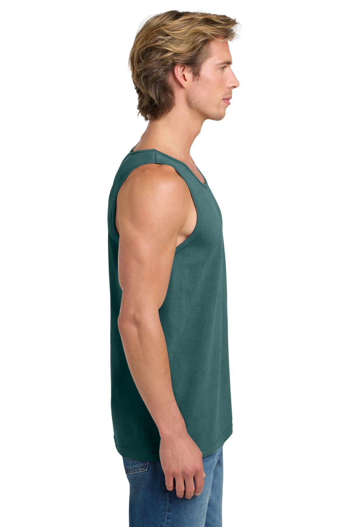 COMFORT COLORS Heavyweight Ring Spun Tank Top. 9360 - Blue Spruce - side