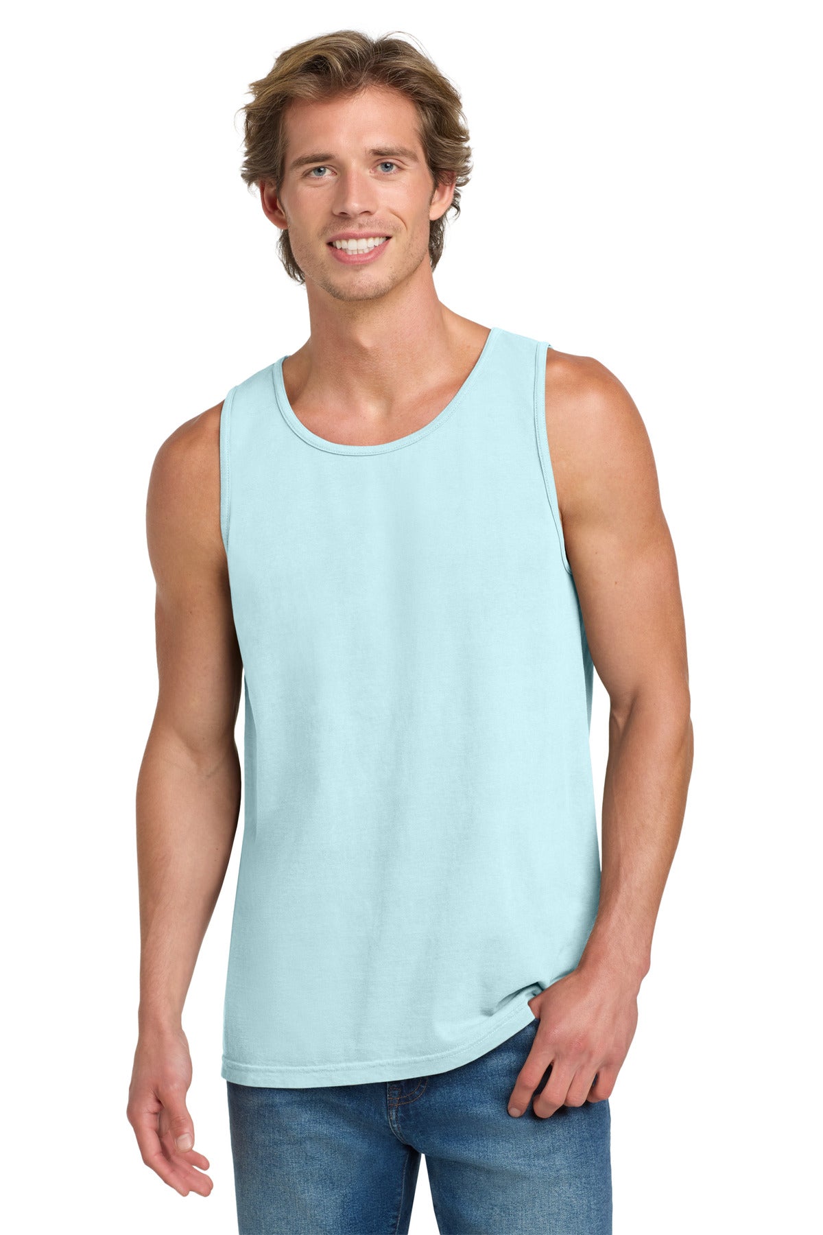COMFORT COLORS Heavyweight Ring Spun Tank Top. 9360 - Chambray - front