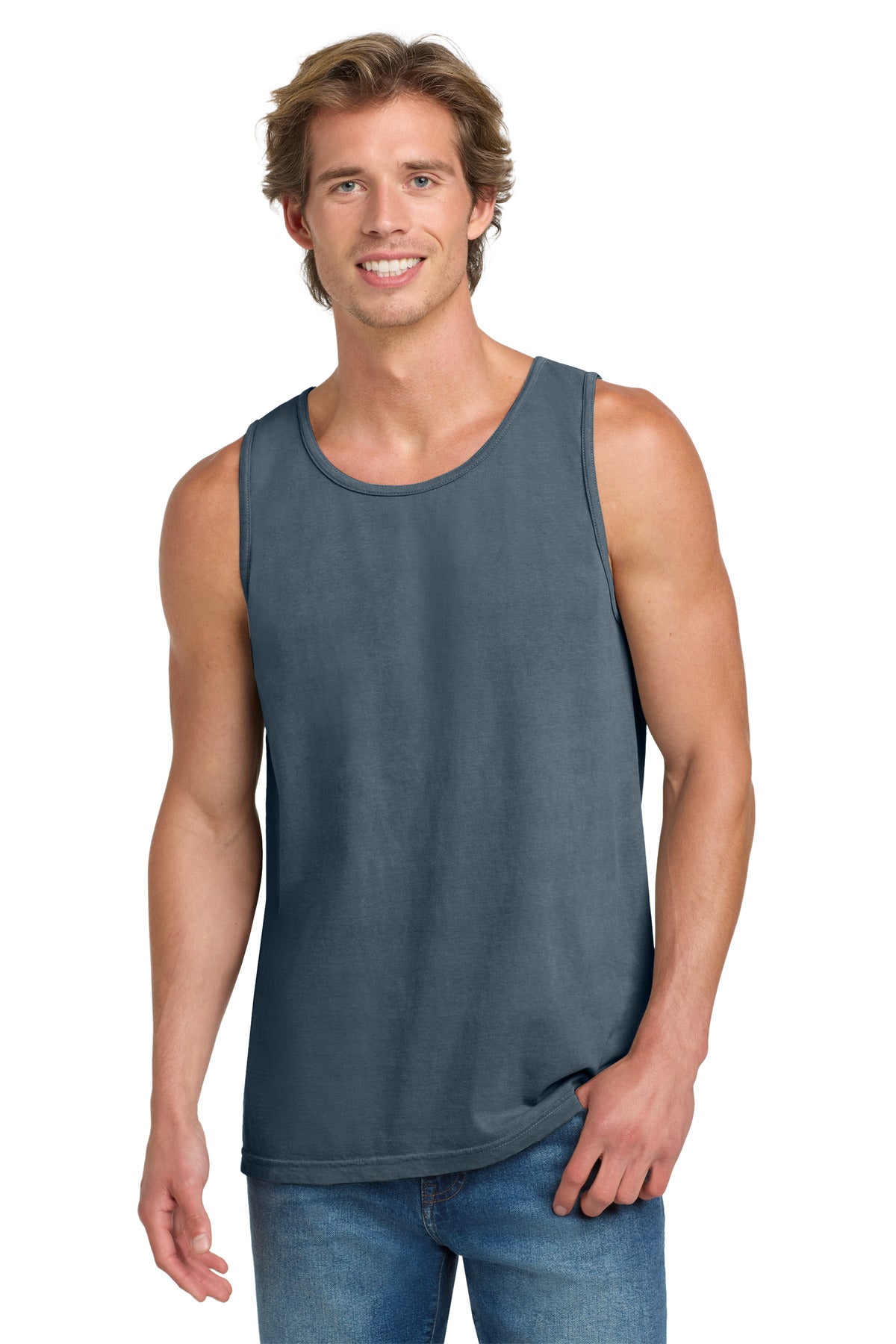 COMFORT COLORS Heavyweight Ring Spun Tank Top. 9360 - Denim - front