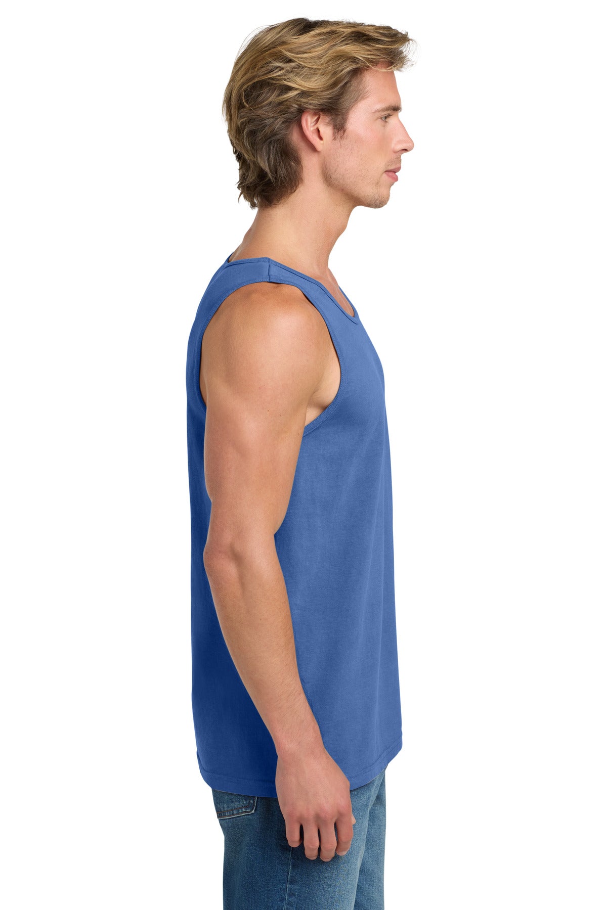 COMFORT COLORS Heavyweight Ring Spun Tank Top. 9360 - Flo Blue - side