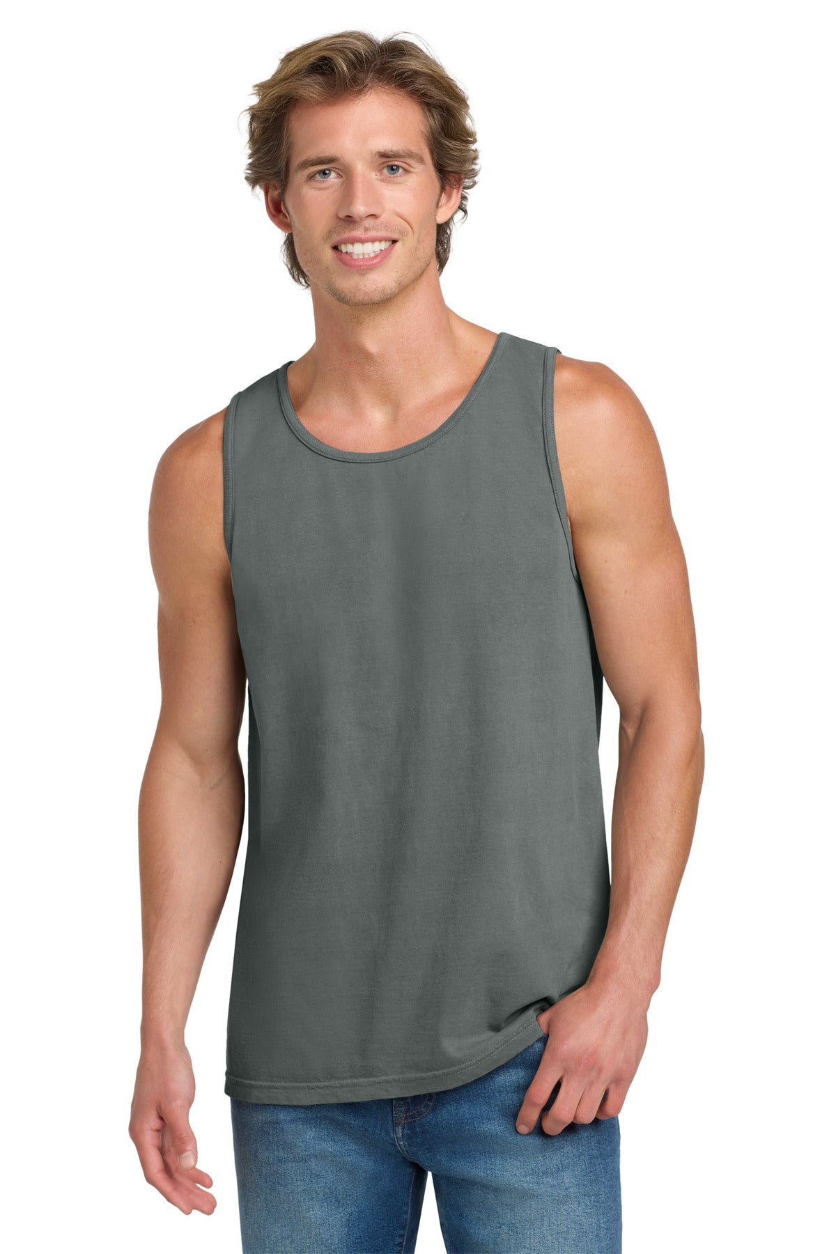 COMFORT COLORS Heavyweight Ring Spun Tank Top. 9360 - Grey - front