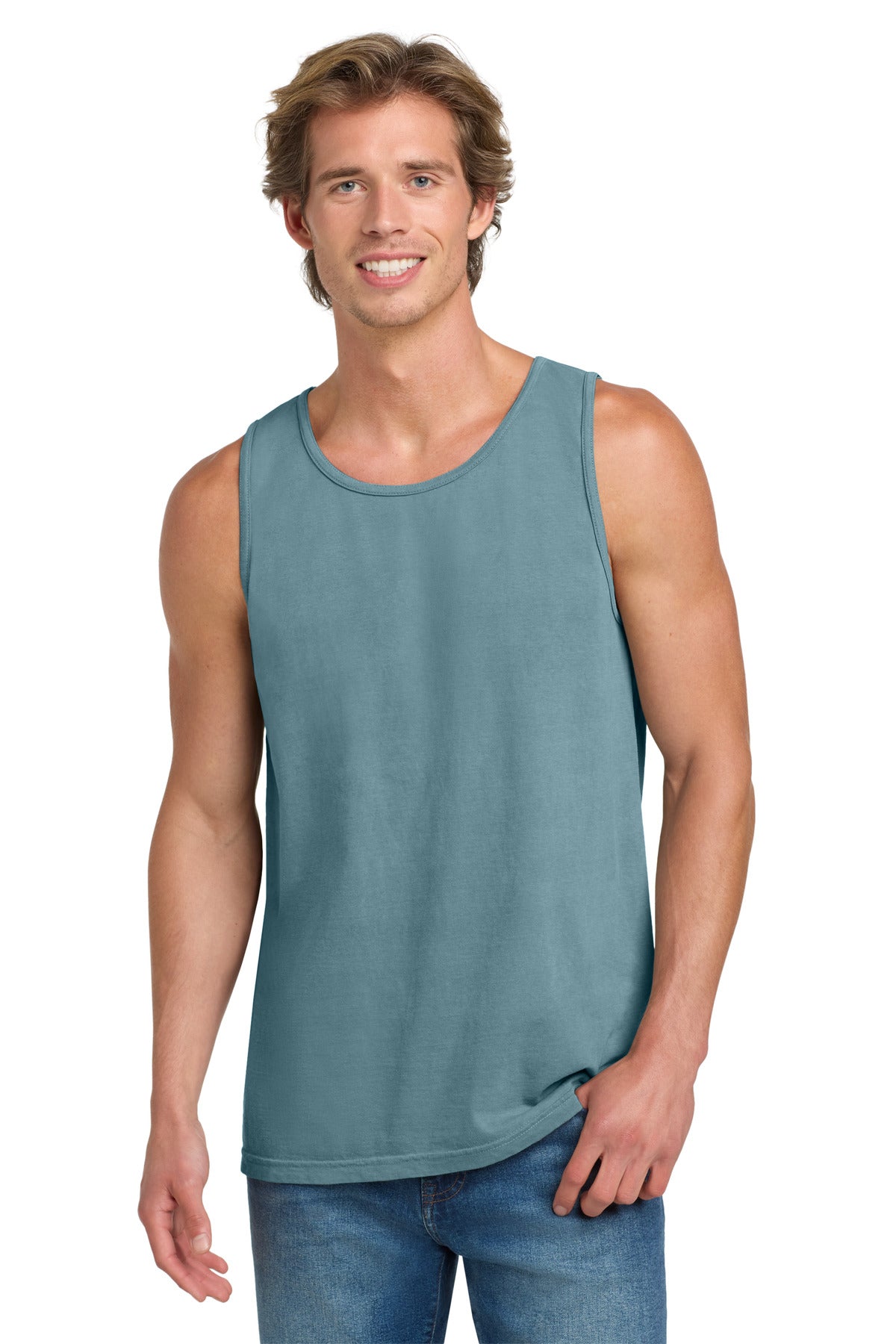 COMFORT COLORS Heavyweight Ring Spun Tank Top. 9360 - Ice Blue - front