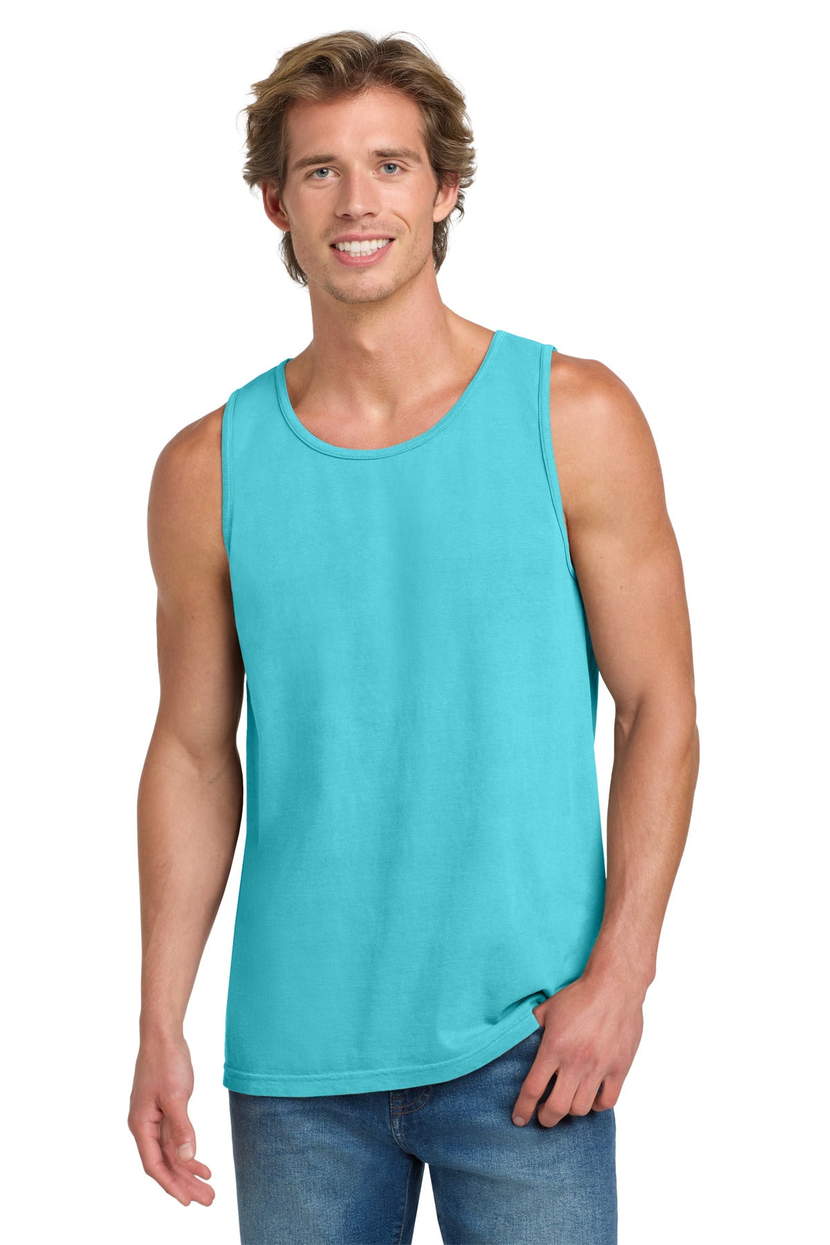 COMFORT COLORS Heavyweight Ring Spun Tank Top. 9360 - Lagoon - front